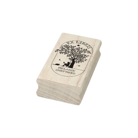Moderne ex libris boom, boek rubberstempel (Stempel)