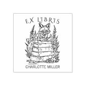 Moderne Ex Libris Fox Bookplate Rubberstempel (Afrduk)