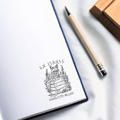 Moderne Ex Libris Fox Bookplate Rubberstempel