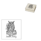 Moderne Ex Libris Uil Boekplaat Rubberstempel (Gestempeld)