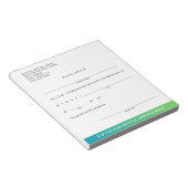 Moderne excuus slip tandheelkundige afspraak op ma notitieblok (Schuin)