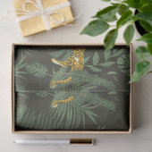 Moderne exotische bladeren en luipaard tissuepapier (Geschenk)