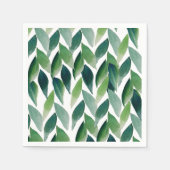 Moderne exotische groene Boheemse Natuur Servet (Voorkant)