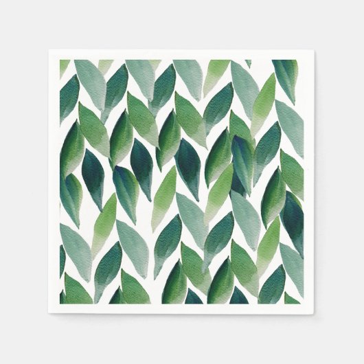 Moderne exotische groene Boheemse Natuur Servet (Voorkant)