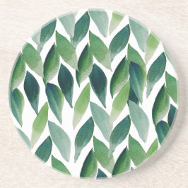 Moderne exotische groene Boheemse Natuur Zandsteen Onderzetter