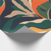 Moderne exotische oerwoud planten illustratiepatro cadeaupapier (Hoek)