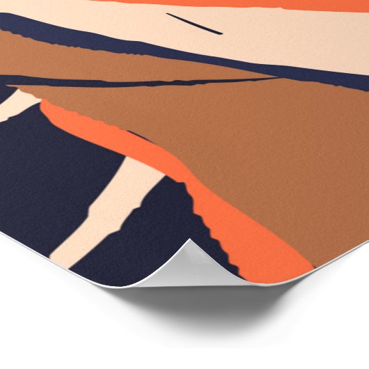 Moderne exotische oerwoud planten illustratiepatro poster (Hoek)