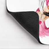 Moderne exotische roze laat Flamingo Waterverf Muismat (Hoek)