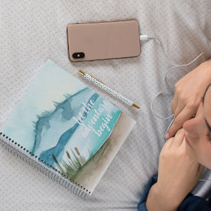 Moderne exotische roze laat Flamingo Waterverf Notitieboek