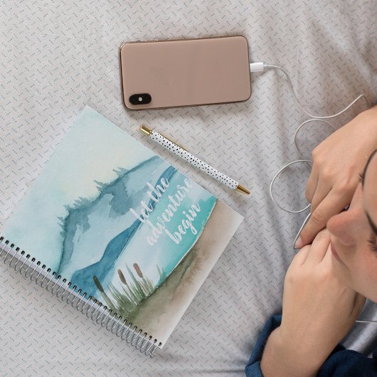 Moderne exotische roze laat Flamingo Waterverf Notitieboek