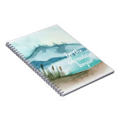 Moderne exotische roze laat Flamingo Waterverf Notitieboek (Rechterzijde)