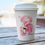Moderne exotische roze laat Flamingo Waterverf Papieren Bekers<br><div class="desc">Voeg tropische flair toe aan je vrijgezellenfeest of zomerfeest met deze chique waterverf flamingo papieren bekers. Met een stijlvolle roze flamingo-illustratie en speelse "Let's Flamingo" -tekst, zijn deze 8oz-kopjes perfect voor cocktails, ijskoffie of feeststoot. Geweldig voor strandbachelorettes, tropische vrijgezellenfeesten of flamingo-themafeesten - uw gasten zullen dol zijn op nippen in...</div>