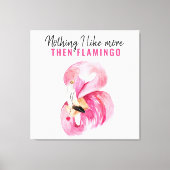 Moderne exotische roze Waterverf Flamingo Gift Canvas Afdruk (Voorkant)