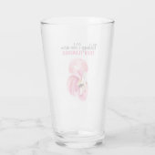 Moderne exotische roze Waterverf Flamingo Gift Glas (Achterkant)