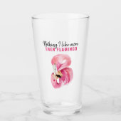 Moderne exotische roze Waterverf Flamingo Gift Glas (Voorkant)