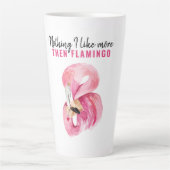 Moderne exotische roze Waterverf Flamingo Gift Latte Mok (Voorkant)