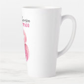 Moderne exotische roze Waterverf Flamingo Gift Latte Mok (Rechts)