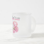 Moderne exotische roze Waterverf Flamingo Gift Matglas Koffiemok (Voorkant rechts)