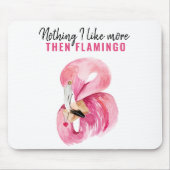 Moderne exotische roze Waterverf Flamingo Gift Muismat (Voorkant)