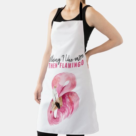 Moderne exotische roze Waterverf Flamingo Gift Schort (Insitu)