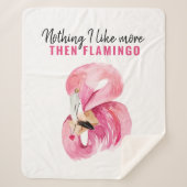 Moderne exotische roze Waterverf Flamingo Gift Sherpa Deken (Voorkant)
