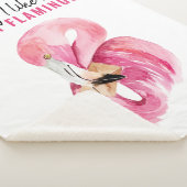 Moderne exotische roze Waterverf Flamingo Gift Sherpa Deken (3/4)