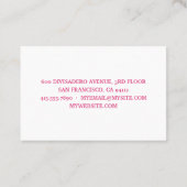 Moderne exotische roze Waterverf Flamingo Gift Visitekaartje (Achterkant)