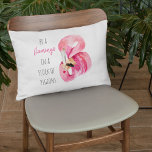 Moderne exotische roze Waterverf flamingo met cita Accent Kussen<br><div class="desc">Moderne exotische roze Waterverf flamingo met citaat</div>