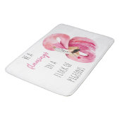 Moderne exotische roze Waterverf flamingo met cita Badmat (Gekanteld)