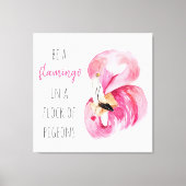 Moderne exotische roze Waterverf flamingo met cita Canvas Afdruk (Voorkant)