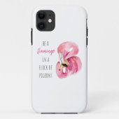 Moderne exotische roze Waterverf flamingo met cita Case-Mate iPhone Case (Achterkant)