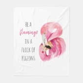 Moderne exotische roze Waterverf flamingo met cita Fleece Deken (Voorkant)