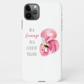 Moderne exotische roze Waterverf flamingo met cita iPhone Hoesje (Achterkant)