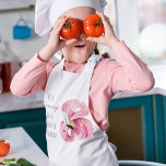 Moderne exotische roze Waterverf flamingo met cita Kinder Schort<br><div class="desc">Moderne exotische roze Waterverf flamingo met citaat</div>