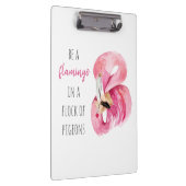 Moderne exotische roze Waterverf flamingo met cita Klembord (Rechts)