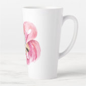Moderne exotische roze Waterverf flamingo met cita Latte Mok (Rechts)