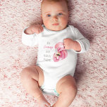 Moderne exotische roze Waterverf flamingo met cita Romper<br><div class="desc">Moderne exotische roze Waterverf flamingo met citaat</div>