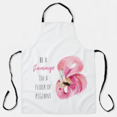 Moderne exotische roze Waterverf flamingo met cita Schort (Voorkant)