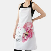 Moderne exotische roze Waterverf flamingo met cita Schort (Insitu)