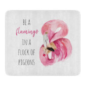 Moderne exotische roze Waterverf flamingo met cita Snijplank (Voorkant)