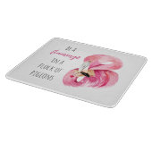 Moderne exotische roze Waterverf flamingo met cita Snijplank (Hoek)