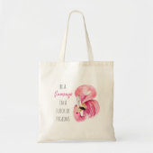 Moderne exotische roze Waterverf flamingo met cita Tote Bag (Voorkant)