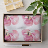 Moderne exotische roze Waterverf Flamingo patroon Tissuepapier (Geschenk)