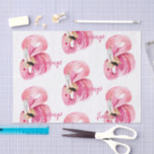 Moderne exotische roze Waterverf Flamingo patroon Tissuepapier (Craft)