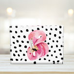 Moderne exotische roze Waterverf Flamingo & Stippe Fotoblokken<br><div class="desc">Moderne exotische roze Waterverf Flamingo & Stippen</div>