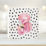 Moderne exotische roze Waterverf Flamingo & Stippe Houten Kist Print<br><div class="desc">Moderne exotische roze Waterverf Flamingo & Stippen</div>