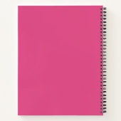 Moderne exotische roze Waterverf Flamingo & Stippe Notitieboek (Achterkant)