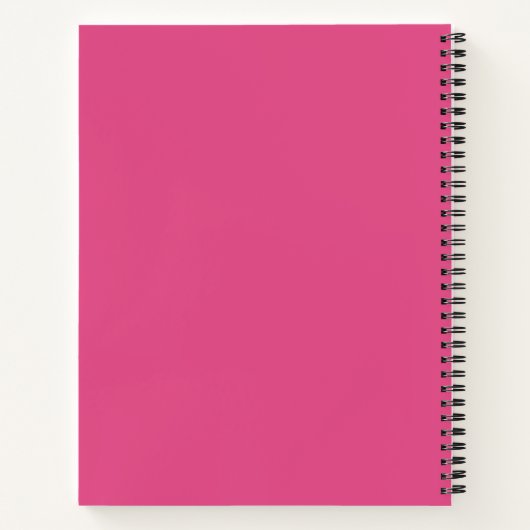 Moderne exotische roze Waterverf Flamingo & Stippe Notitieboek (Achterkant)