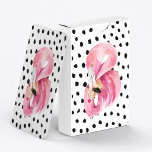 Moderne exotische roze Waterverf Flamingo & Stippe Pokerkaarten<br><div class="desc">Moderne exotische roze Waterverf Flamingo & Stippen</div>