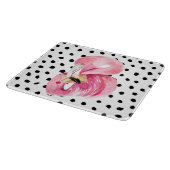 Moderne exotische roze Waterverf Flamingo & Stippe Snijplank (Hoek)